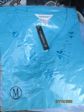 EMBROIDERED COTTON TOP KURTA YOGA TUNIC size M 46