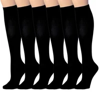 Compression Socks Colorful Knee High 12-14 mmHg 3-Pack for Men & Women