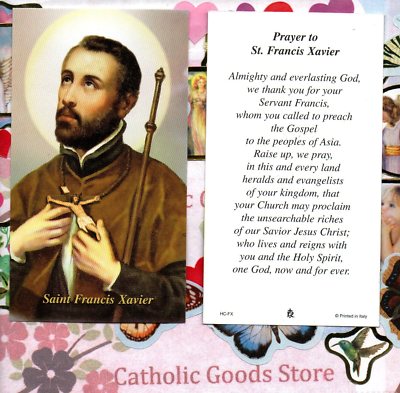 Prayer to St. Saint Francis Xavier - Paperstock Holy Card