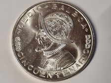 SILBERGEDENKMÜNZE - ½ BALBOA - PANAMA - 1953 - 900/1000 Silber - 12,5g -KM#20