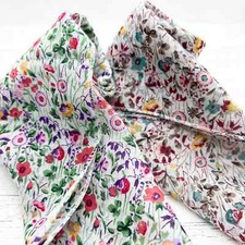 Flower Print Cotton Gauze Scarf 2-Set