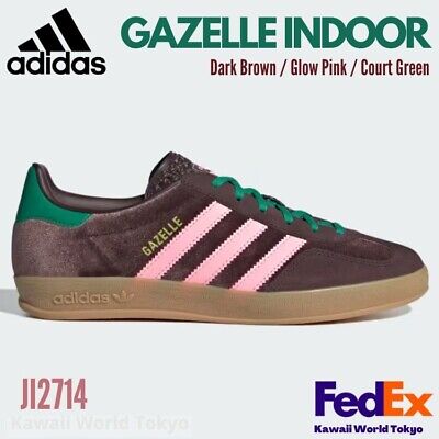 Adidas Originals GAZELLE INDOOR W Dark Brown Glow Pink Adidas Originals GAZELLE INDOOR W Dark Brown Glow Pink