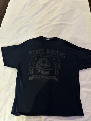 REBEL RACING 1954 FOUR TO THE FLOOR No Pain No Gain No Limits - Tshirt Mens XXL