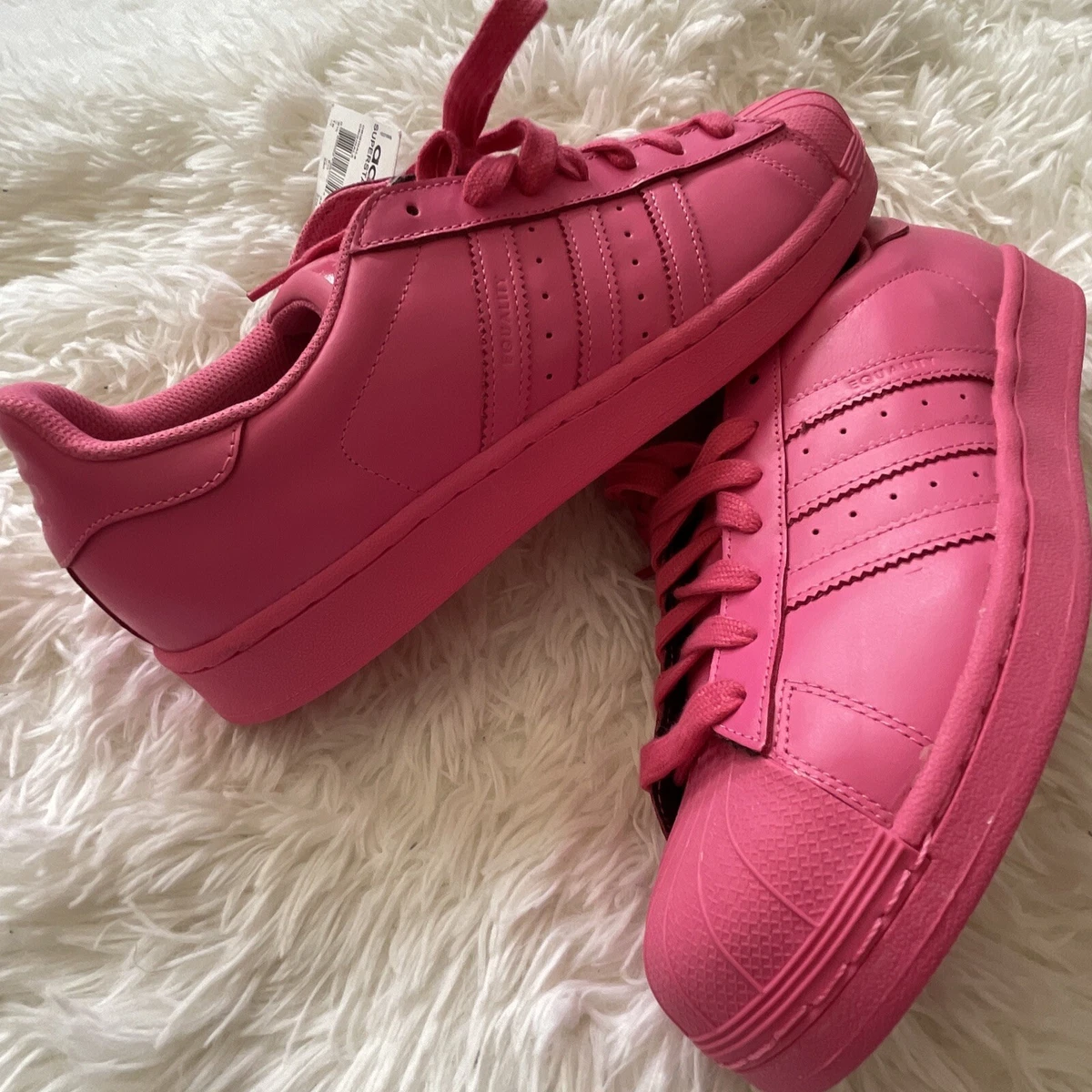 Adidas Pharrell Williams PINK Superstar Supercolor Pack Sneakers