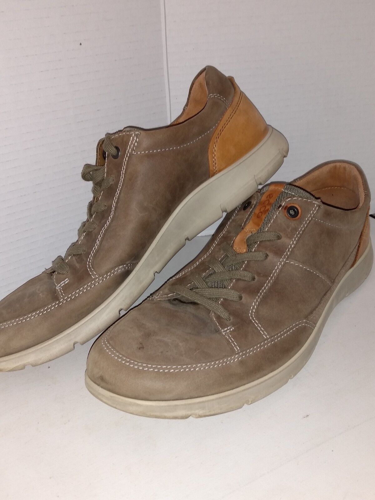Ecco Iowa Schnuerer Leather Shoes Sneakers Brown … - image 12
