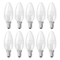 10 X GlüHbirne Kerze 60W E14 Klar GlüHlampe 60 Watt GlüHbirnen GlüHlampen Kerzen