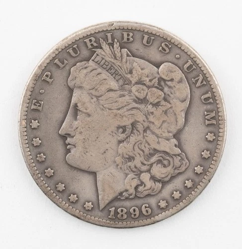1896-S  Morgan Silver Dollar F Fine $1 Coin US - 920b