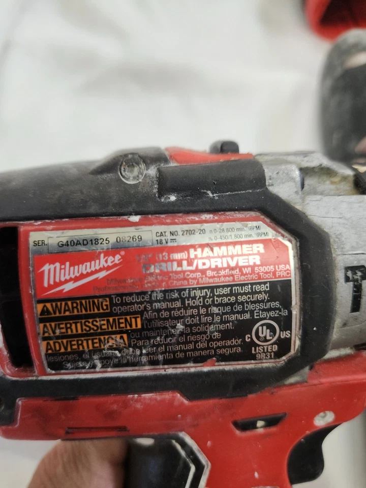 Milwaukee M18 Tool Lot 8 Tools 3 Batteries & 2 Chargers All Working - Image 3 of 4