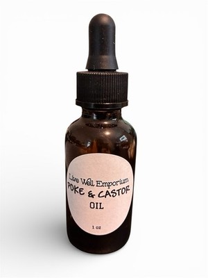 POKE ROOT & CASTOR OIL HERBAL SUPPLEMENTS-LYMPHATIC SUPPORT 1oz