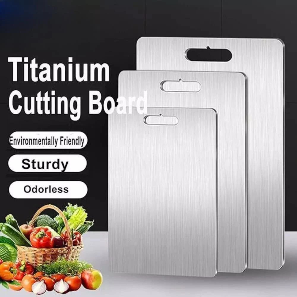 Titanium Cutting Board Double-Sided Titanium Cutting Boards for Kitchen Camping⇗
Opens in a new wind