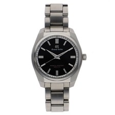 SEIKO SBGX293 Grand Black Dial Stainless Steel Quartz Men's Watch Box Booklet