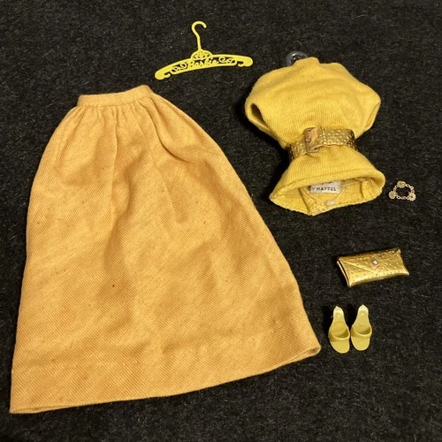 Barbie 1610 Golden Evening - Vintage 1964 Fashion Outfit - Pak Set W Accessories