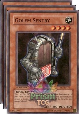 X3 Playset 1st Ed Golem Sentry FET-EN025 Yugioh
