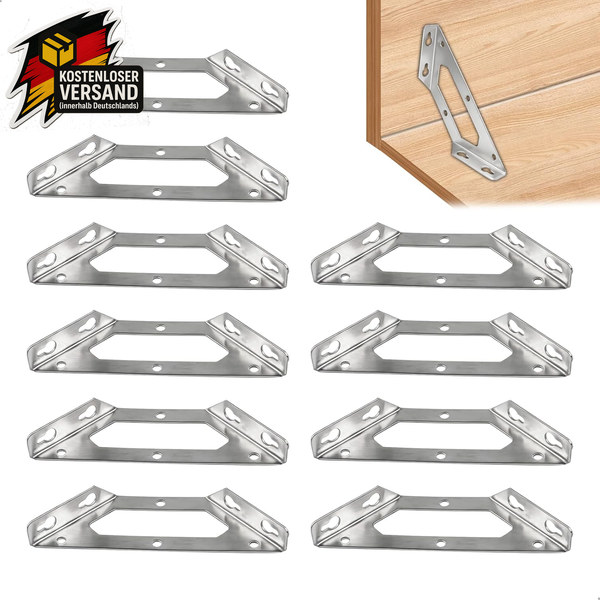 Eckverbinder Edelstahl, 10 StüCk DreiecksstüTze Aus Edelstahl Eckwinkel Metall W-image