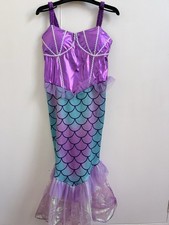 Girls Mermaid Fancy Dress Purple Polyester Costume Dress, Size 130 (MPN 130)