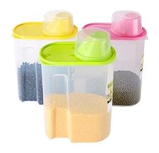 Large BPA-Free Plastic Food Saver, Kitchen Cereal Storage Containers with