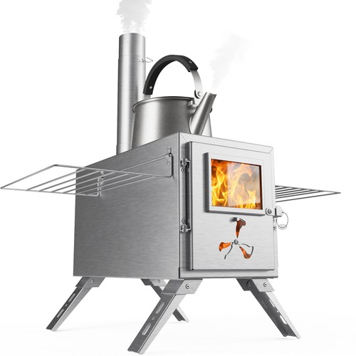 NAIZEA Tent Stove Portable Camping Stove Burning Stove 83" With 7 Chimney Pipes NAIZEA Tent Stove Portable Camping Stove Burning Stove 83" With 7 Chimney Pipes