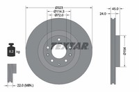 2Er-Set 2Er Set Bremsscheibe Textar 92174403 Mazda F15733251 Mazda F16033251