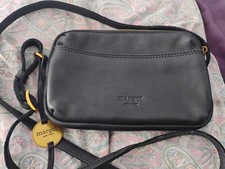MARGOT NEW YORK RYAN BLACK LEATHER CROSSBODY PURSE