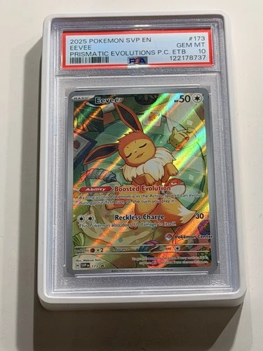 🔥Pokemon SVP English Prismatic Evolutions Eevee PC ETB 173 PSA 10💎