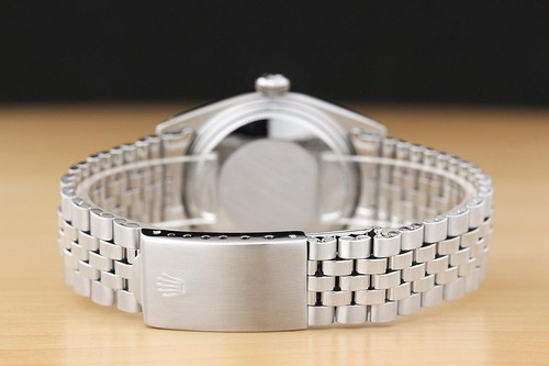 ROLEX DATEJUST 1601 ICE BLUE DIAL 18K WHITE GOLD STEEL FOLDED BRACELET WATCH - Afbeelding 6 van 9