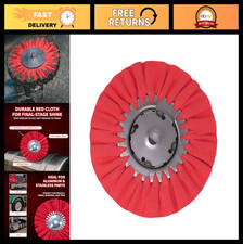 9" Airway Buffing Wheel for Metal Polishing - Aluminum & Stainless Steel, Red