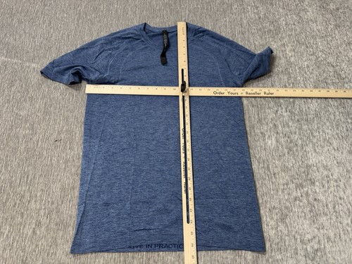 Lululemon Shirt Men S Blue Metal Vent Tech Tee Short Sleeve Gym Performance k - Photo 5 sur 6