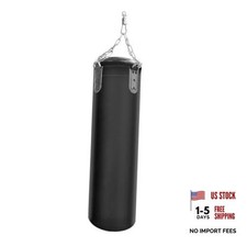 Aoneky Air Water Heavy Punching Bag - Leather Hanging Boxing Bag for 4ft Black