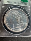 1888 S Morgan Dollar MS62 PCGS RATTLER HOLDER CAC