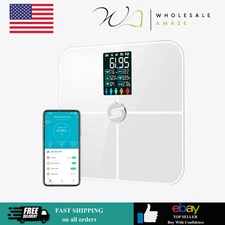 Smart Scale for Body Weight, Digiatl Weight Scale with Large LCD Display,White