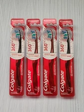 (Lot of 4) Colgate 360 Advanced Whitening Toothbrush, Medium 