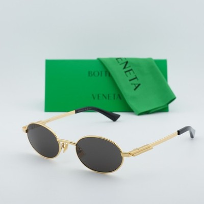 NWT Bottega Veneta BV1470S Gold Grey 52mm Sunglasses Bottega Veneta BV1470S 001 Gold/Grey 52-21-140 Sunglasses  main image 4