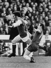 George Armstrong of Arsenal and Peter Houseman of Chelsea in action Old Photo