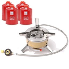 Portable Camping Cooker Gas Stove 3 Burner Outdoor Fishing Picnic Cooking 6800W
