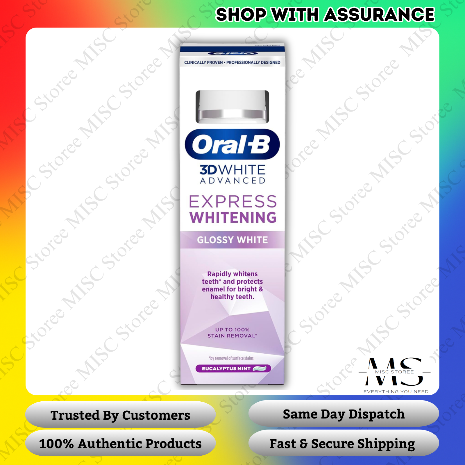 Oral-B White 3D Advanced Express Ning Glossy Toothpaste 75Ml - Image 2