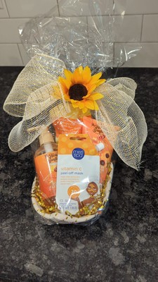 Sunflower Spa Day gift Basket For Women Girls Mom Aunt Grandma Sister
