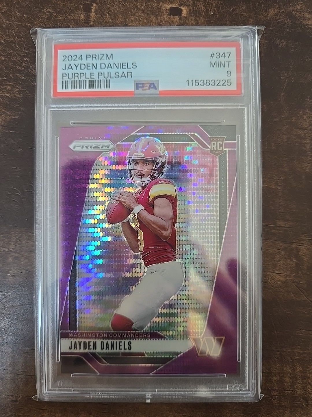 2024 Panini Prizm Rookies Jayden Daniels #347 Purple Pulsar Prizm (RC)