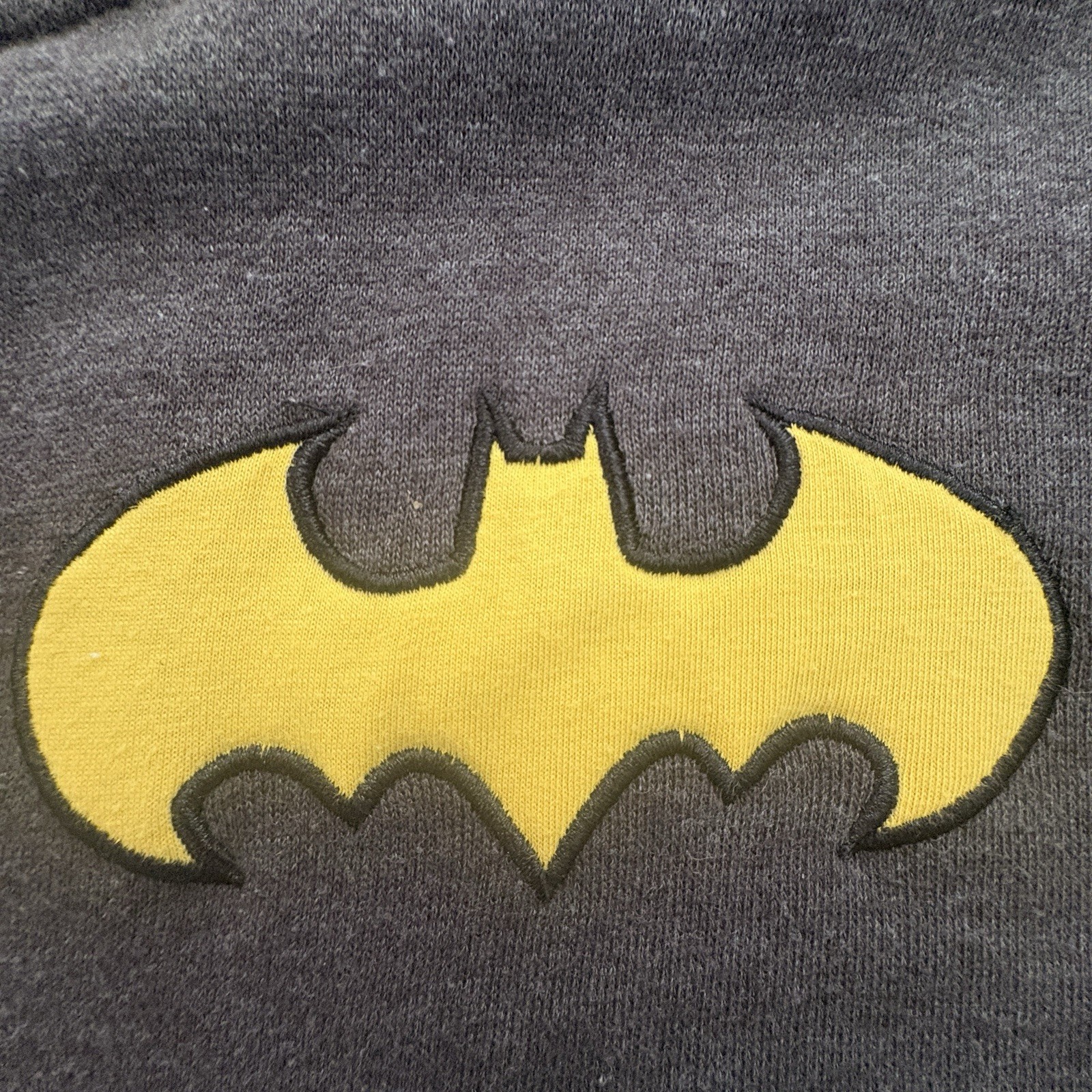 Batman Varsity Jacket Snap Button Mock Neck Long … - image 5