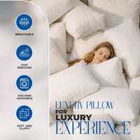 Luxury Quilted Pillows 2 & 4 Pack Hotel Quality Bounce Back Deep Filled 29x19