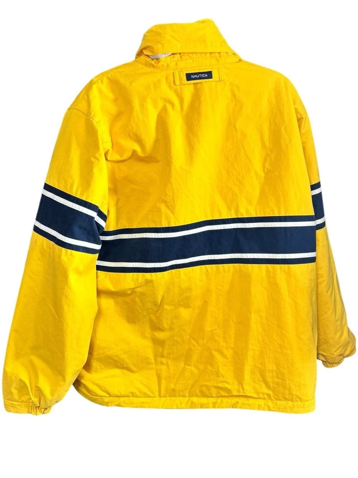 Nautica Vintage 90s Yellow and Navy Reversible Sailing Windbreaker Jacket Size L - product detail image 8