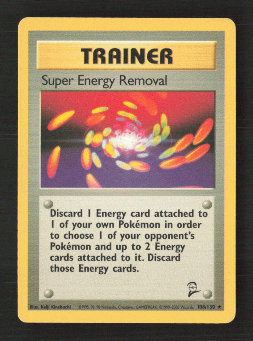 Super Energy Removal Rare Normal Base Set 2 108/130 NM Pokémon TCG