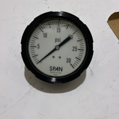 #ad Old Stock Span Pressure Gauge Back Mont with Rear Fitting Liquid Filled 1 4 $65.99
