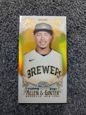 2021 TOPPS CHROME ALLEN & GINTER KOLTEN WONG MINI GOLD REFRACTOR#295#D17/50