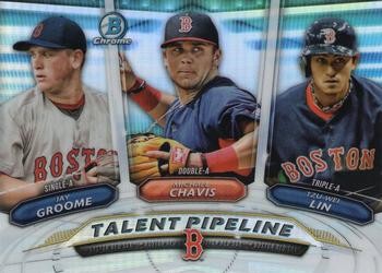 2018 Bowman #TP-BOS Tzu-Wei Lin / Chavis / Groome Chrome Talent Pipeline