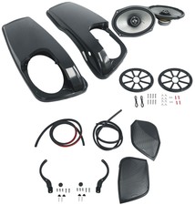 Kicker 46hdbl69vb Saddlebag Speakers+lids For 2014-up Harley Davidson Hdbl69vb