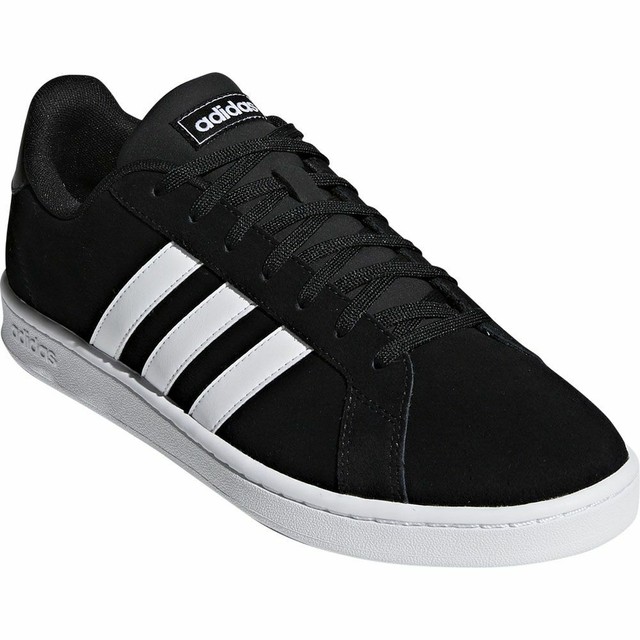 Adidas Grand Court Mens Skateboarding Shoe Sneaker F36414 Black/White | eBay