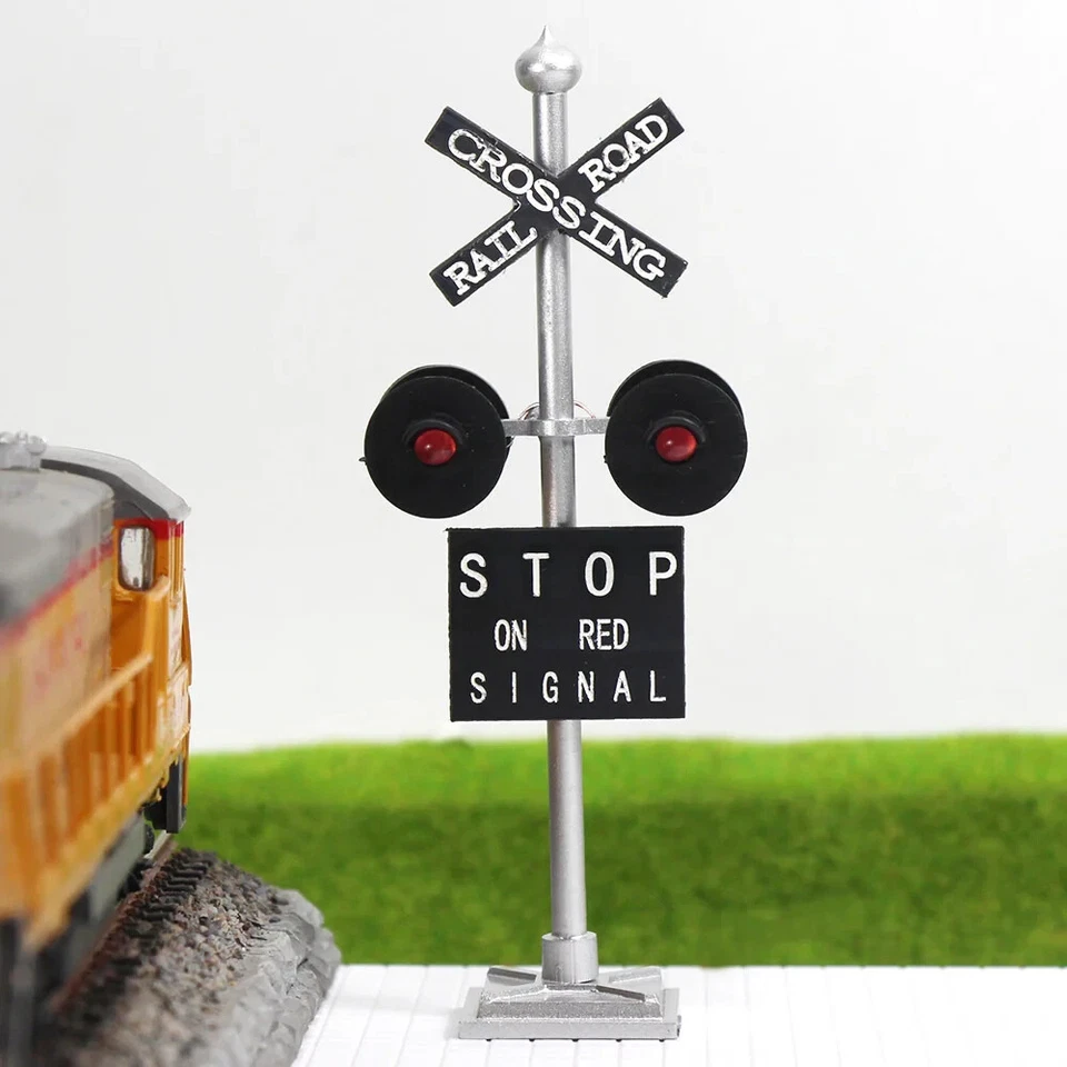 EveModel [JTD436RP-1] HO Railroad Train/Track Crossing Sign (4 Heads LED) NEW! - Image 2 of 4