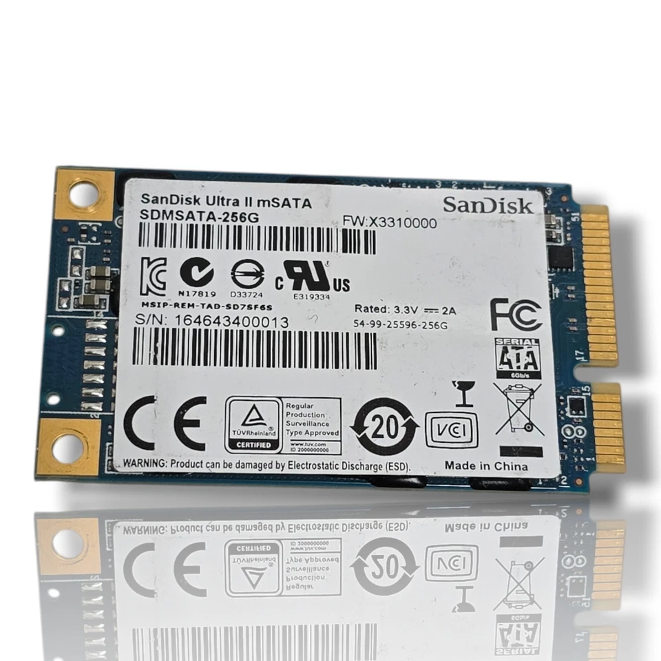 SanDisk 256GB mSata SSD ULTRA II Festplatte #FF27