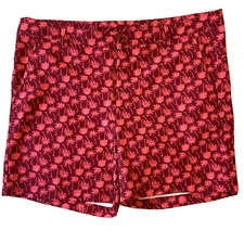 All in Motion Men's Swimming shorts trunks suit 7" Red Palm Trees XL  UPF 50