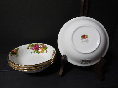 Set of 4 ROYAL ALBERT OLD COUNTRY ROSES Sauce/Dessert Bowls (J15)